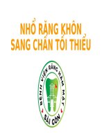 Nhổ răng khôn sang chấn tối thiểu