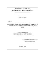 Luận văn hạch toán bền vững trong phân tích hiệu quả kinh tế dự Án Đầu tư alumina nhân cơ; Đắc nông