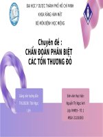 Chuyên Đề chẩn Đoán phân biệt các tổn thương Đỏ