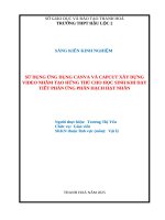 Skkn cấp tỉnh sử dụng Ứng dụng canva và capcut xây dựng video nhằm tạo hứng thú cho học sinh khi dạy tiết phản Ứng phân hạch hạt nhân