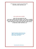 Skkn cấp tỉnh một số giải pháp Ôn tập giúp học sinh làm tốt phần “câu trắc nghiệm yêu cầu trả lời ngắn” trong Đề thi tốt nghiệp thpt môn Địa lí năm 2025 cho học sinh lớp 12 Ở trường thpt mường lát