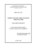 Luận văn thạc sĩ nghiên cứu phát triển Ứng dụng cho java card