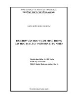 Skkn cấp tỉnh tích hợp văn học và Âm nhạc trong dạy học Địa lí 12 – phần Địa lí tự nhiên