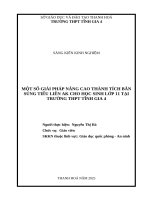 Skkn cấp tỉnh một số giải pháp nâng cao thành tích bắn dúng tiểu liên ak cho học sinh lớp 11 tại trường thpt tĩnh gia 4