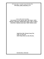 Skkn cấp tỉnh xây dựng và sử dụng bài tập thực tiễn trong chương trình hóa học lớp 12 theo chương trình giáo dục phổ thông 2018