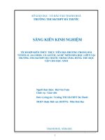 Skkn cấp tỉnh tích hợp kiến thức thực tiễn Địa phương trong bài ethylic alcohol và axetic acid môn hóa học lớp 9 tại trườngthcs&thpt bá thước nhằm tăng hứng thú học tập cho học sinh