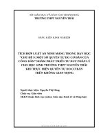 Skkn cấp tỉnh tích hợp luật an ninh mạng trong dạy học chủ Đề 9 một số quyền tự do cơ bản của công dân” nhằm phát triển tư duy pháp lý cho hs trường thpt nguyễn trãi khi thực hiện quyền tự do cơ bản trên không gian mạng