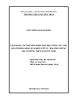 Skkn cấp tỉnh vận dụng các phương pháp dạy học tích cực vào quá trình giảng dạy môn vật lí   bài sóng dừng tại trường thpt nguyễn trãi