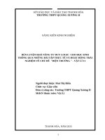 Skkn cấp tỉnh rèn luyện khả năng tư duy logic cho học sinh thông qua những bài tập thực tế và hoạt Động trải nghiệm về chủ Đề Điện trường vật lí 11