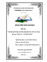 Skkn cấp tỉnh vận dụng kết hợp các biện pháp dạy học tích cực trong dạy học vật lý 10   ctgdpt 2018