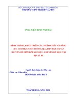Skkn cấp tỉnh hình thành, phát triển các phẩm chất và năng lực cho học sinh thông qua dạy học dự Án chuyên Đề biến Đổi khí hậu  chuyên Đề học tập Địa lí 10 – ctgdpt 2018