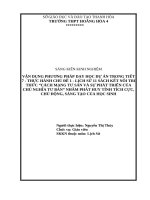 Skkn cấp tỉnh vận dụng phương pháp dạy học dự Án trong tiết 7 thực hành chủ Đề 1  lịch sử 11 sách kết nôí tri thức cách mạng tư sản và sự phát triển của chủ nghĩa tư bản nhằm phát huy tính tích cực, chủ Động, sáng tạo của học sinh