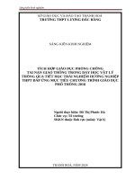Skkn cấp tỉnh tích hợp giáo dục phòng chống tai nạn giao thông trong dạy học vật lý thông qua tiết học trải nghiệm hướng nghiệp thpt Đáp Ứng mục tiêu chương trình giáo dục phổ thông 2018