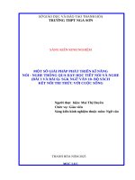 Skkn cấp tỉnh một số giải pháp phát triển kĩ năng nói   nghe thông qua dạy học tiết nói và nghe (bài 3 và bài 6)  sgk ngữ văn 10  bộ sách kết nối tri thức với cuộc sống
