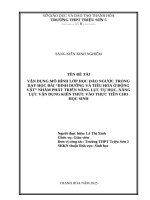 Skkn cấp tỉnh vận dụng mô hình lớp học Đảo ngược trong dạy học bài dinh dưỡng và tiêu hóa Ở Động vật nhằm phát triển năng lực tự học, năng lực vận dụng kiến thức vào thực tiễn cho học sinh