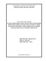 Skkn cấp tỉnh sử dụng phần mềm coach 7 Để xây dựng thí nghiệm kiểm chứng Định luật bảo toàn cơ năng và Định luật bảo toàn Động lượng nhằm nâng cao hiệu quả dạy học vật lí cho học sinh lớp 10