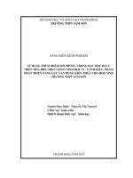 Skkn cấp tỉnh sử dụng thí nghiệm mô phỏng trong dạy học bài 3 Điều hòa biểu hiện gene sinh học 12   cánh diều, nhằm phát triển năng lực vận dụng kiến thức cho học sinh trường thpt sầm sơn