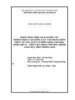 Skkn cấp tỉnh khai thác hiệu quả sơ Đồ cây nhằm nâng cao năng lực vận dụng kiến thức về xác suất có Điều kiện cho học sinh lớp 12 – tiếp cận theo chương trình giáo dục phổ thông 2018