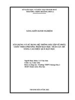 Skkn cấp tỉnh xây dựng và sử dụng hệ thống bài tập về phức chất theo phương pháp dạy học tích cực Để nâng cao hiệu quả dạy học