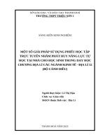 Skkn cấp tỉnh một số giải pháp sử dụng phiếu học tập trực tuyến nhằm phát huy năng lực tự học tại nhà cho học sinh khi dạy chương Địa lí các ngành kinh tế (Địa lí 12 – bộ cánh diều)