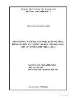 Skkn cấp tỉnh rèn kĩ năng viết bài văn nghị luận so sánh, Đánh giá hai tác phẩm truyện cho học sinh lớp 12 trường thpt hậu lộc 2