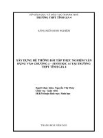 Skkn cấp tỉnh xây dựng hệ thống bài tập thực nghiệm vận dụng vào chương 1   sinh học 11 tại trường thpt tĩnh gia 4