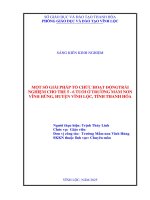 Skkn cấp tỉnh một số giải pháp tổ chức hoạt Động trải nghiệm cho trẻ 5   6 tuổi Ở trường mầm non vĩnh hùng huyện vĩnh lộc tỉnh thanh hoá