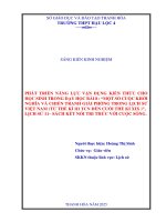 Phát triển năng lực vận dụng kiến thức cho học sinh trong dạy học bài 8 một số cuộc khởi nghĩa và chiến tranh giải phóng trong lịch sử việt nam (từ thế kỉ iii tcn Đến cuối thế kỉ xix)lịch sử 11   sách kết nối tri thức với cuộc sống