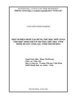 Skkn cấp tỉnh một số biện pháp tạo hứng thú học môn toán cho học sinh lớp 4 Ở trường tiểu học vĩnh minh, huyện vĩnh lộc, tỉnh thanh hoá
