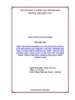 Skkn cấp tỉnh một số kinh nghiệm xây dựng ngân hàng câu hỏi Đúng sai thuộc chủ Đề nhiễm sắc thể và Đột biến nhiễm sắc thể” trong bồi dưỡng học sinh giỏi và Ôn thi tốt nghiệp thpt theo chương trình giáo dục phổ thông 2018