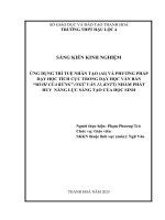 Skkn cấp tỉnh Ứng dụng trí tuệ nhân tạo (ai) và phương pháp dạy học tích cực trong dạy học văn bản muối của rừng (ngữ văn 12, kntt) nhằm phát huy năng lực sáng tạo của học sinh