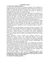 Skkn cấp tỉnh adapting activities to foster communication skills in teaching communication and culture clil lessons for 10th graders at tinh gia 3 high school