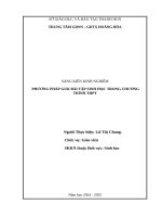 Skkn cấp tỉnh phương pháp giải bài tập sinh hoc trong chương trình thpt