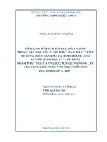 Skkn cấp tỉnh vận dụng mô hình lớp học Đảo ngược trong dạy học bài 19 sự phát sinh, phát triển sự sống trên trái Đất và hình thành loài người (sinh học 12  cánh diều) nhằm phát triển năng lực tự học và năng lực vận dụng kiến thức