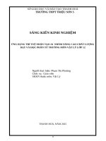 Skkn cấp tỉnh Ứng dụng trí tuệ nhân tại ai nhằm nâng cao chất lượng dạy và học phần từ trường môn vật lý lớp 12