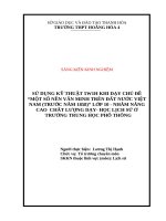 Skkn cấp tỉnh sử dụng kỹ thuật 5w1h khi dạy chủ Đề một số nền văn minh trên Đất nước việt nam (trước năm 1858) lớp 10   nhằm nâng cao chất lượng dạy  học lịch sử Ở trường trung học phổ thông