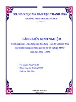 Skkn cấp tỉnh xây dựng câu hỏi Đúng – sai Đối với môn hóa học nhằm nâng cao hiệu quả Ôn thi tốt nghiệp thpt năm học 2024 – 2025
