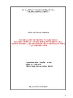 Skkn cấp tỉnh vận dụng một số phương pháp, kĩ thuật dạy học tích cực vào dạy bài 12  nước biển và Đại dương môn Địa lí 10, nhằm phát triển phẩm chất, năng lực cho học sinh