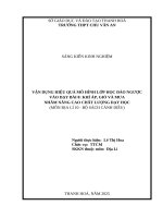 Skkn cấp tỉnh vận dụng hiệu quả mô hình lớp học Đảo ngược vào dạy bài 8 khí Áp, gió và mưa nhằm nâng cao chất lượng dạy học (môn Địa lí 10 bộ sách cánh diều)