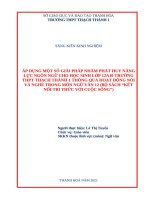 Skkn cấp tỉnh Áp dụng một số giải pháp nhằm phát huy năng lực ngôn ngữ cho học sinh lớp 12a10   trường thpt thạch thành 1 thông qua hoạt Động nói và nghe trong môn ngữ văn 12 (bộ sách kết nối tri thức với cuộc sống