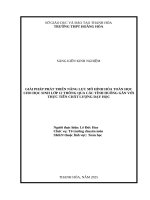 Skkn cấp tỉnh giải pháp phát triển năng lực mô hình hóa toán học cho học sinh lớp 12 thông qua các tình huống gắn với thực tiễn chất lượng dạy học