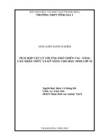 Skkn cấp tỉnh tích hợp vật lý với Ứng phó thiên tai   nâng cao nhận thức và kỹ năng cho học sinh lớp 10