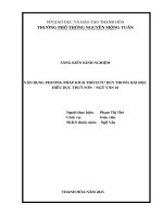 Skkn cấp tỉnh vận dụng phương pháp kích thích tư duy trong bài Đọc hiểu dục thúy sơn  ngữ văn 10