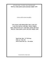 Skkn cấp tỉnh Ứng dụng mô hình hộp thư cảm xúc vào xây dựng lớp học thân thiên, học sinh tích cực cho học sinh lớp 10a5