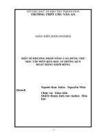 Skkn cấp tỉnh một số phương pháp nâng cao hứng thú học tập môn hóa học 10 thông qua hoạt Động khởi Động