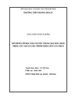 Skkn cấp tỉnh mô hình lớp học Đảo ngược trong dạy bài khái niệm, cấu tạo và chu trình nhân lên của virus