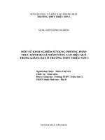 Skkn cấp tỉnh một số kinh nghiệm sử dụng phương pháp thực hành Địa lý nhằm nâng cao hiệu quả trong giảng dạy Ở trường thpt triệu sơn 5