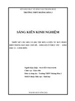 Skkn cấp tỉnh thiết kế câu hỏi và bài tập rèn luyện tư duy phản biện trong dạy học chủ Đề sinh sản Ở thưc vật   sinh học 11