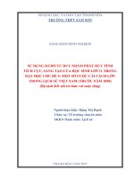 Skkn cấp tỉnh sử dụng sơ Đồ tư duy nhằm phát huy tính tích cực, sáng tạo của học sinh lớp 11 trong dạy chủ Đề 5 một số cuộc cải cách lớn trong lịch sử việt nam (trước năm 1858)