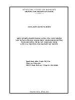 Skkn cấp tỉnh một số biện pháp trong công tác chủ nhiệm xây dựng lớp học hạnh phúc nhằm Định hướng thái Độ sống tích cực cho học sinh lớp 11a1 trường thcs&thpt bá thước